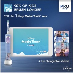 "Oral-B Vitality Pro Kids 3 Disney Frozen Electric Toothbrush with Case - Fun and Effective Cleaning for Kids!"